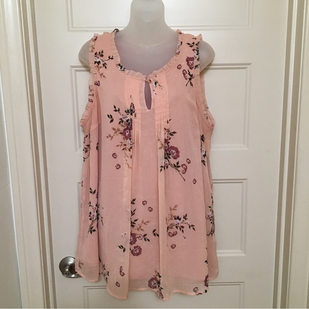 Torrid Blush floral sleeveless tank